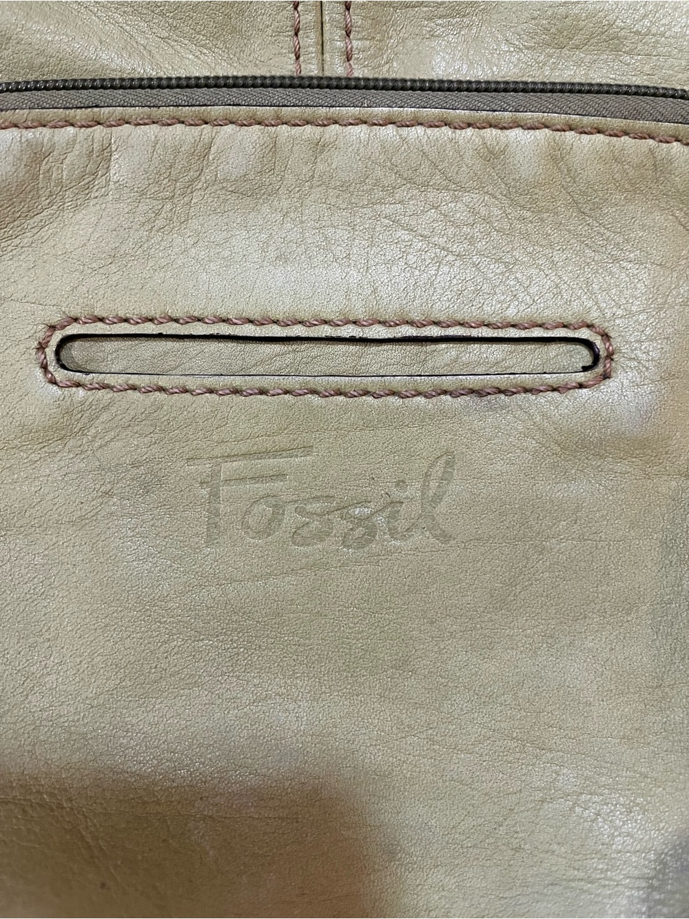 Fossil Green Leather Crossbody - Picture 3 of 4